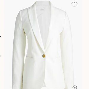J. Crew white linen one-button blazer Size 6